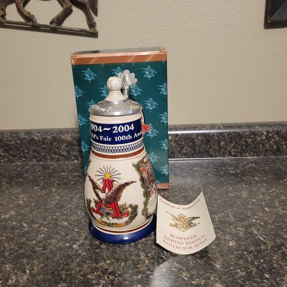 Anheuser-Busch Budweiser Stein St Louis World's Fair CB28 - Picture 1 of 6